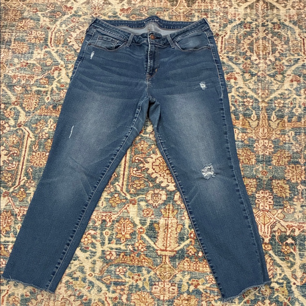 Stylish Blue Distressed Women Jeans size 12